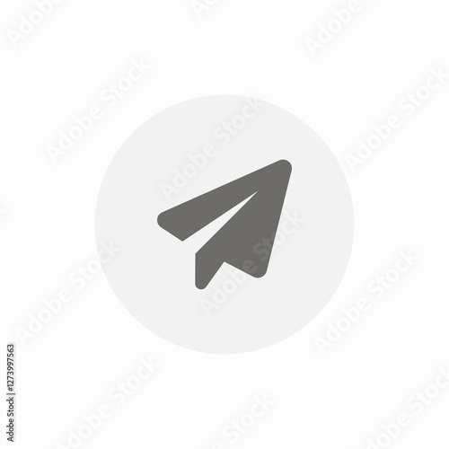 message send paper shuttle icon sign vector