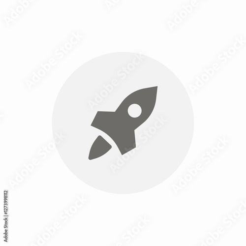 rocket fly icon sign vector