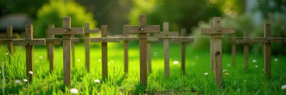 Fence with thin wooden cross sticks in a garden, ornamental, nature, garden Fence with thin wooden cross sticks in a garden, ornamental, nature, garden