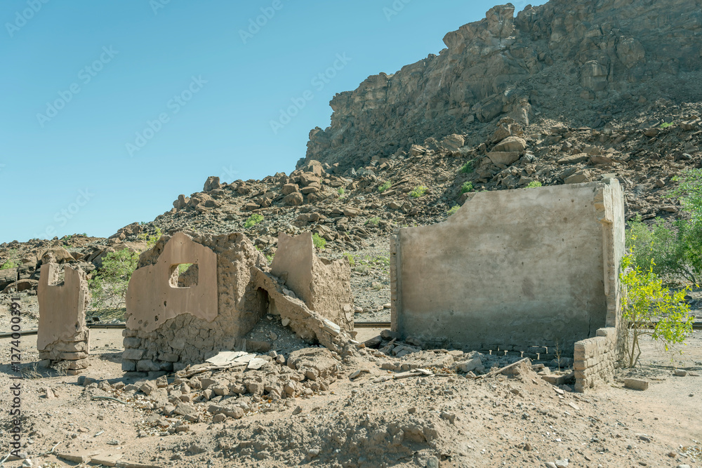 remains of historical farm of the site discoverer, Twyfelfontein, Namibia
