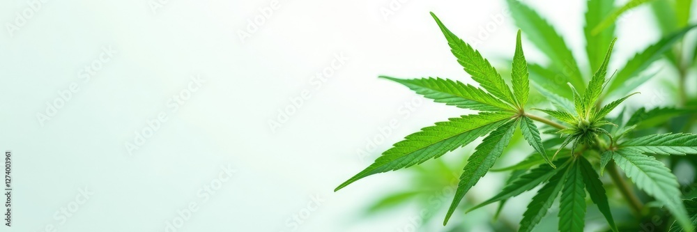 Macro shot of marijuana leaves and stems on a white background, cannabis, closeup, naturephotography Macro shot of marijuana leaves and stems on a white background, cannabis, closeup, naturephotography