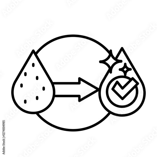Water purification result icon