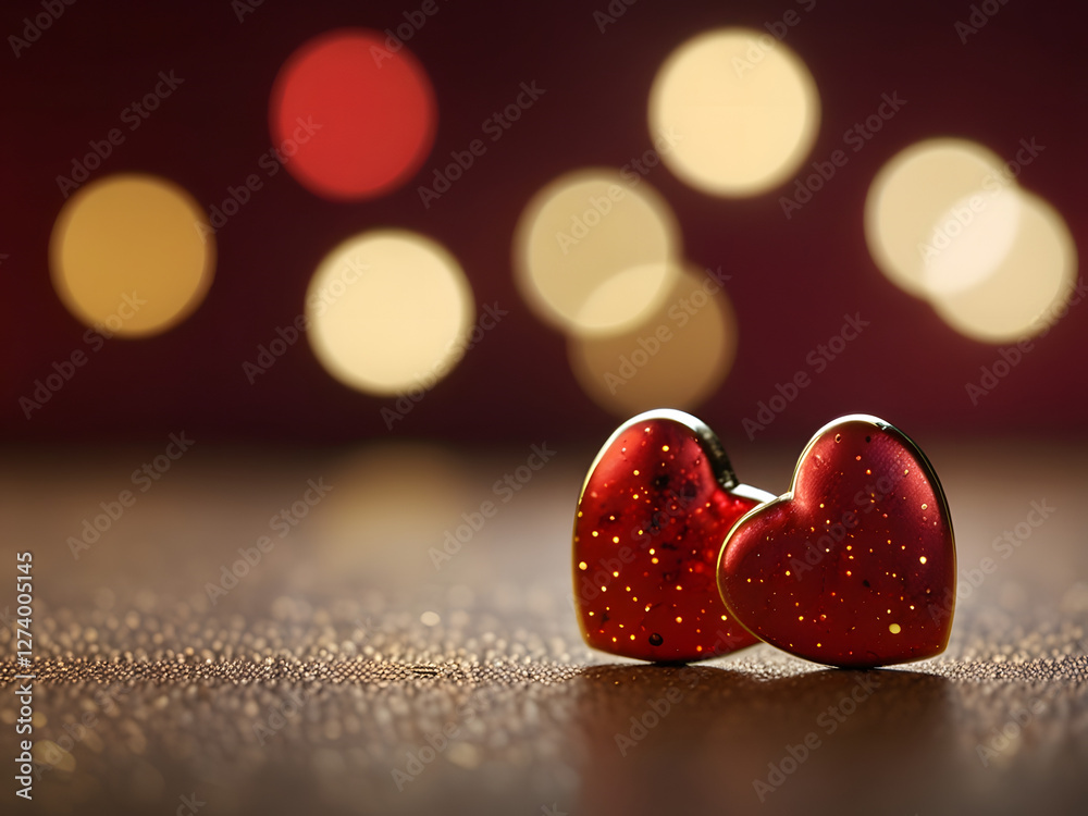 Obraz premium red heart on a red background