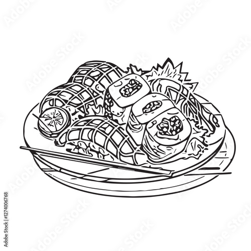 food, asian, restaurant, japanese, meal, delicious, sushi, rice, japanese food, japanese cuisine, chinese, cuisine, fresh, japan, smile, woman, dinner, art, man, background, table, tasty, gourmet, ill