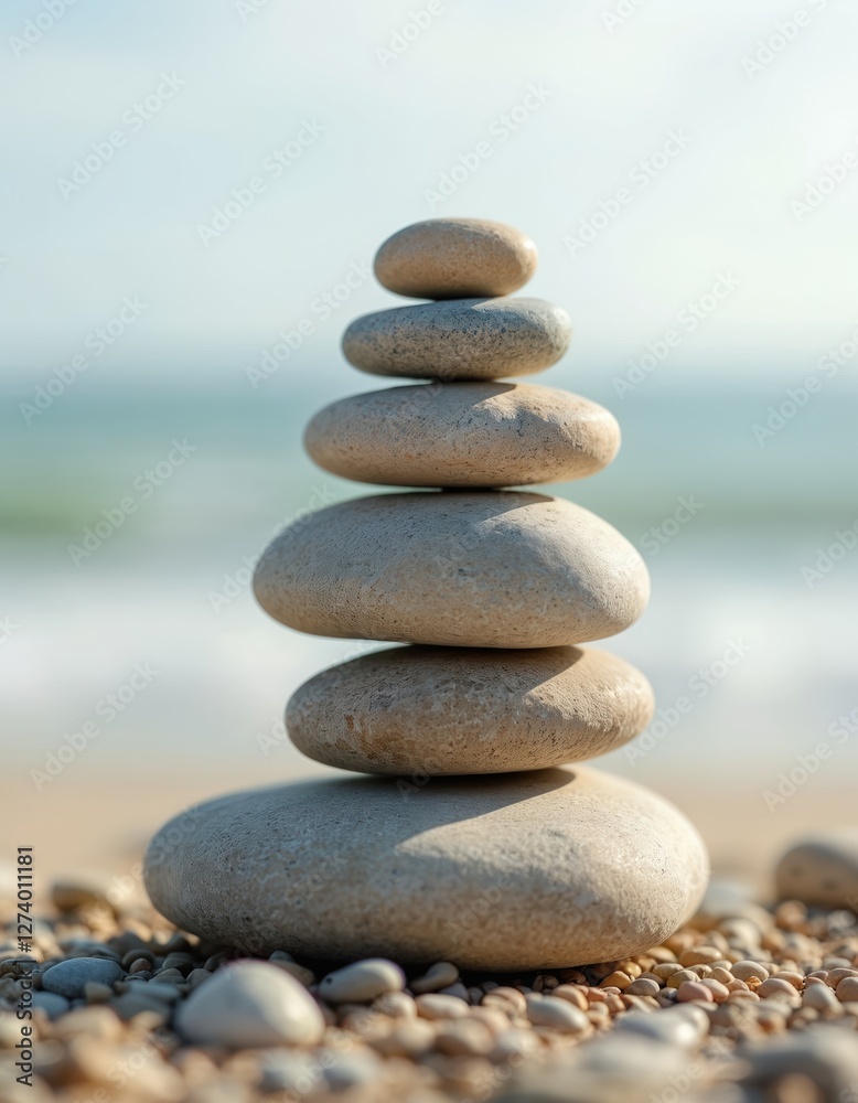 Stacked stones tower on sea beach. Balance, harmony in nature. Zen art of stones, pebbles on sand. Calmness, peace, mindfulness, serene equilibrium. Spiritual composition for relaxation, inner peace, Stacked stones tower on sea beach. Balance, harmony in nature. Zen art of stones, pebbles on sand. Calmness, peace, mindfulness, serene equilibrium. Spiritual composition for relaxation, inner peace,