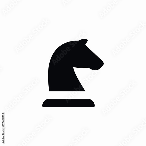 chess horse icon sign vector