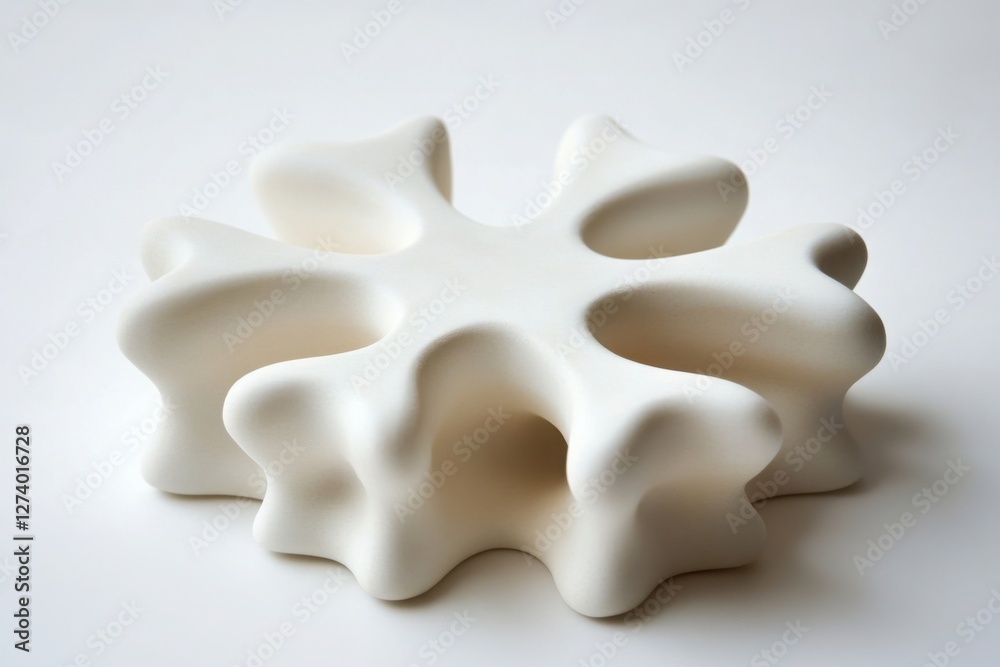 Fototapeta premium Abstract White Shape - Sculptural Form, Minimalist Design