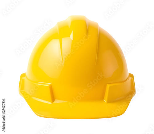 Yellow hard hat safety equipment, construction helmet photo
