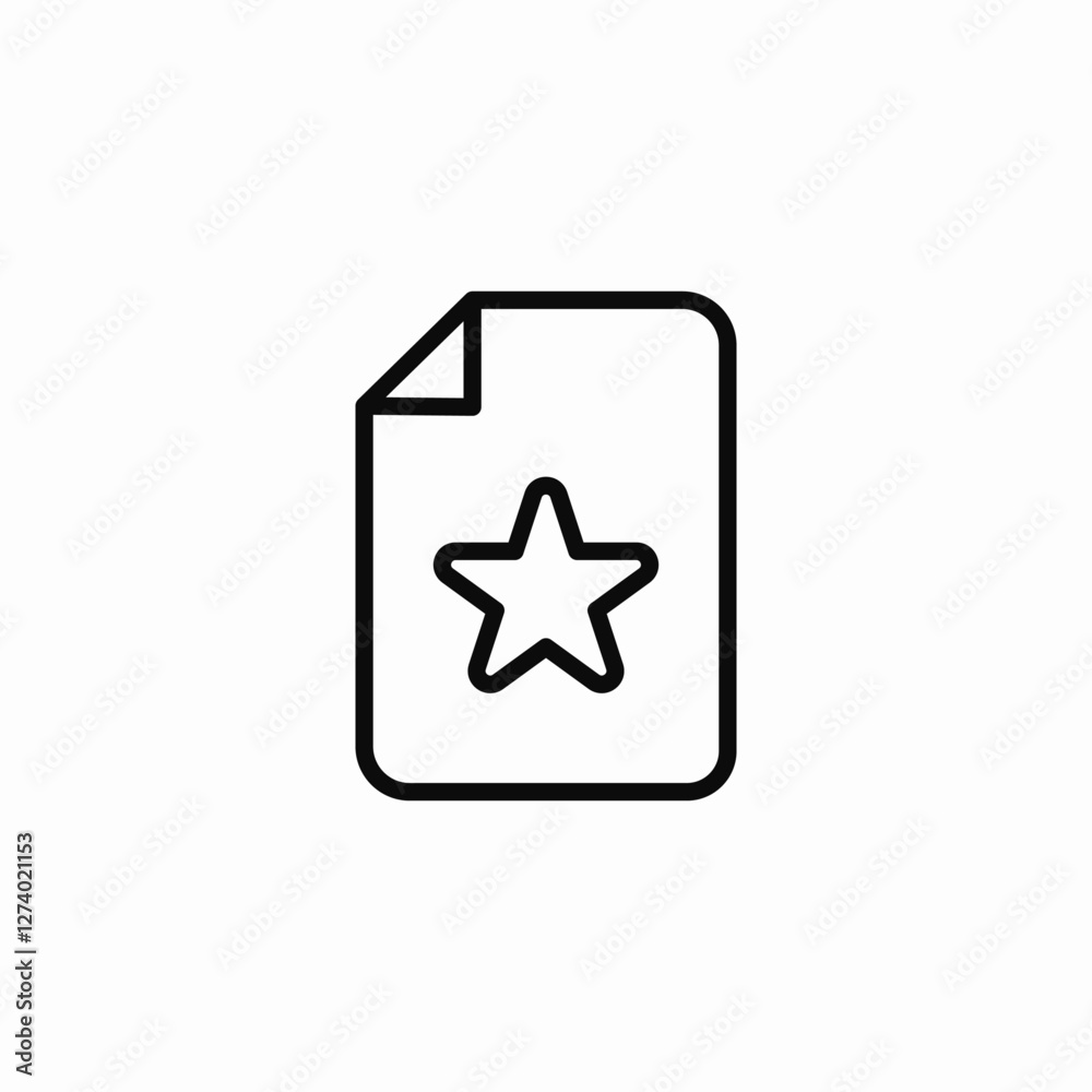 starred document icon sign vector starred document icon sign vector