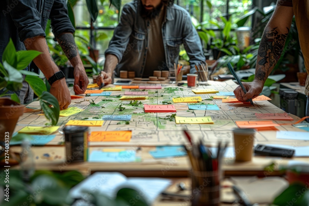 Fototapeta premium Business leader analyzes growth metrics and strategies to foster innovation for expansion goals