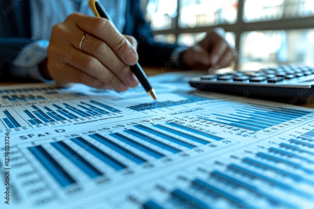 Business leader analyzes growth metrics and establishes goals for strategic expansion and innovation Business leader analyzes growth metrics and establishes goals for strategic expansion and innovation