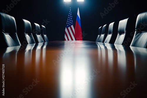 Negotiations between the USA and Russia, diplomacy, political discussion, international relations, rivalry
