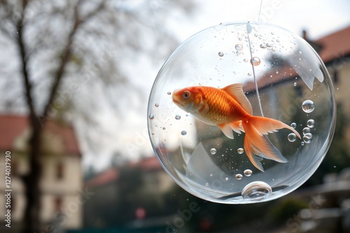 Goldfish in a Hanging Sphere