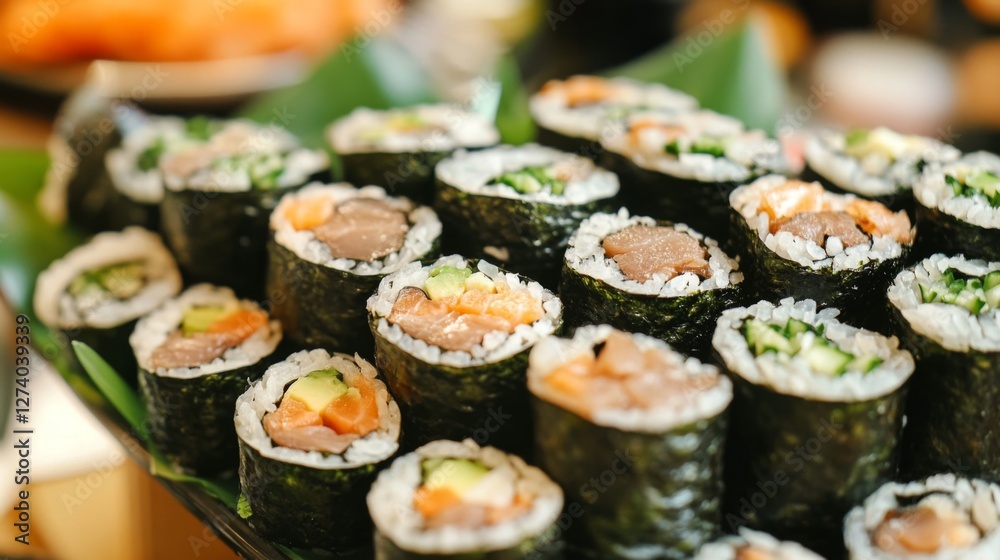 Assorted Sushi Rolls Buffet Style Assorted Sushi Rolls Buffet Style