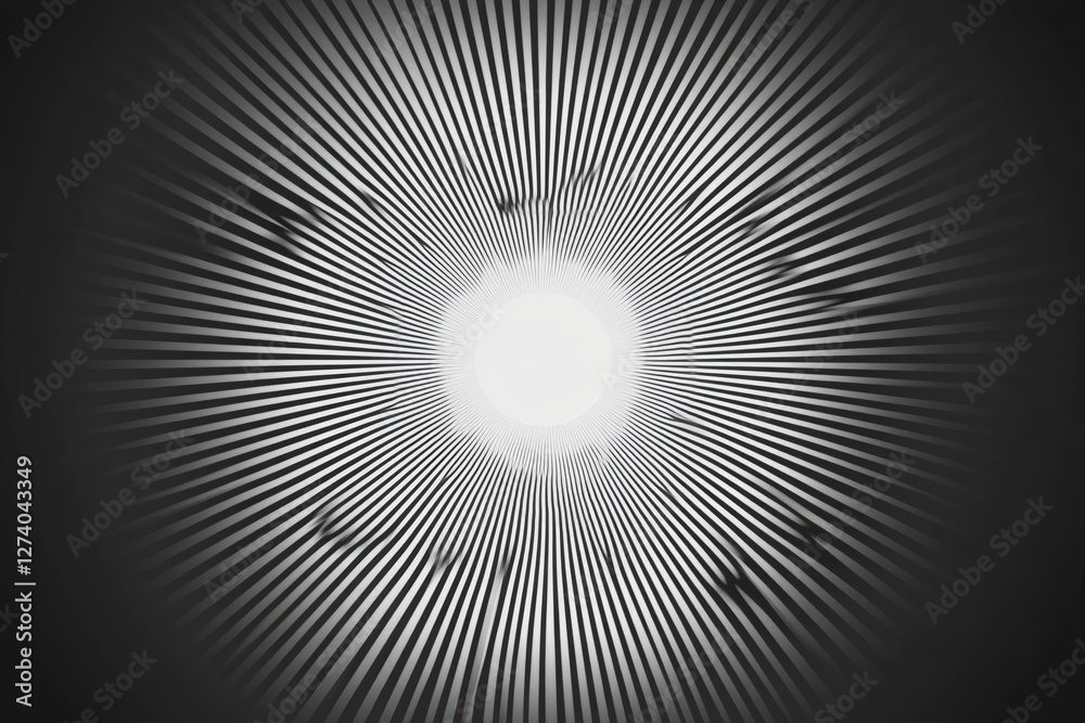 Light Creates Tunnel Vision with Black and White Stripes, Optical Illusion Theme. Light Creates Tunnel Vision with Black and White Stripes, Optical Illusion Theme.