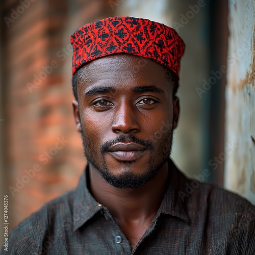 To create an Ethnic People themed AI image, compile 8 prompts that feature an Egyptian man and incorporate parameters like Establishing Shot, Soft Focus, Knee Level Shot, and a photographic style