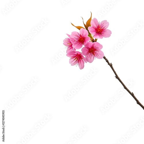 pink flower isolated on white background