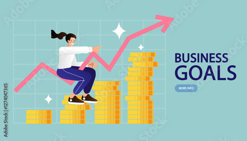 usiness investment concept. Financial Analysis, Career Income Growth, Wealth Management, Marketing Profit Increase, Professional Business. funding rounds, investors financial aid. vector illustration