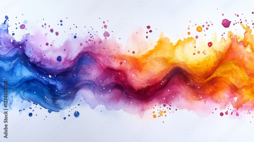 Obraz premium Creating art through machine learning results in abstract patterns and a vibrant creative process, reminiscent of Watercolor style