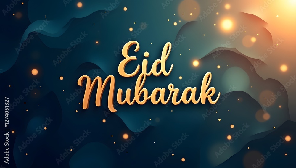 Fototapeta premium Eid Mubarak social media banner, poster and background, greeting card design, decorative background