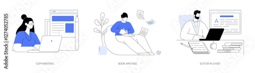 Publishing service isolated cartoon vector illustrations se