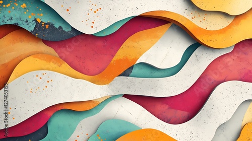 Wallpaper Mural Abstract Colorful Waves Pattern Design Torontodigital.ca