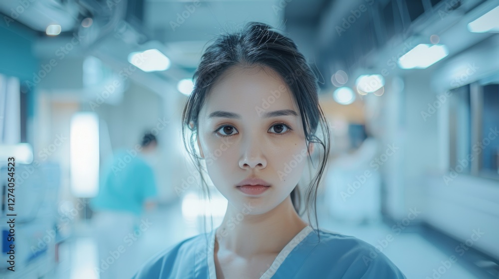 Fototapeta premium Woman standing in an operating room