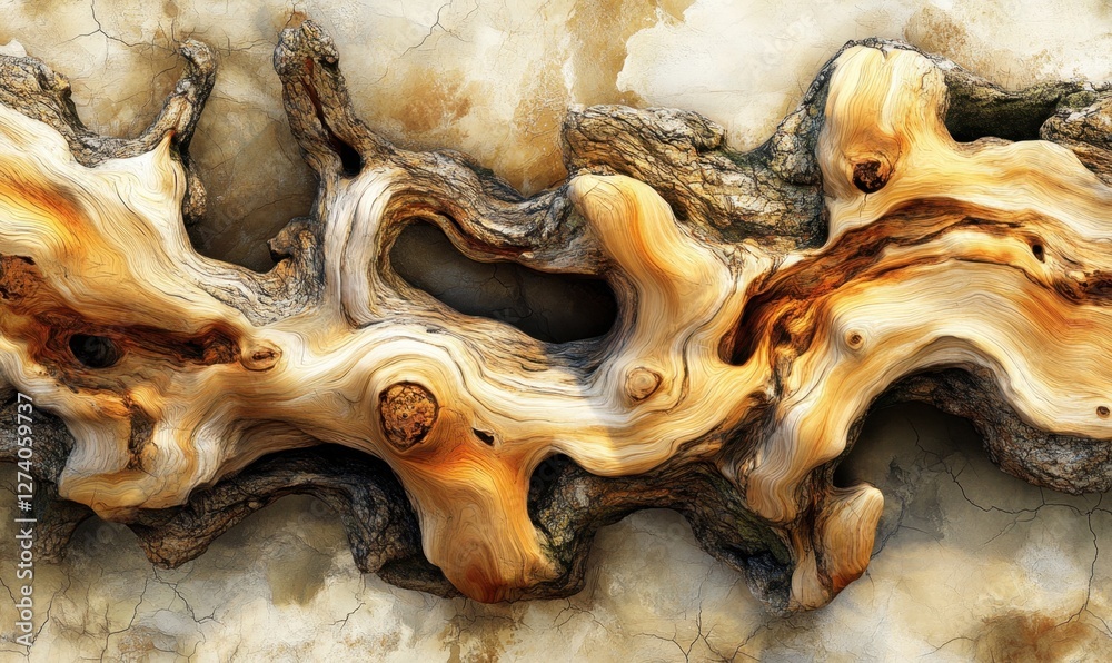 Close-up view of intricately textured wood grain with natural patterns and colors Close-up view of intricately textured wood grain with natural patterns and colors