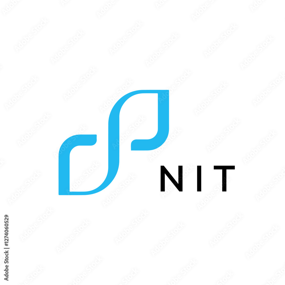 NIT Letter Initial Logo Design Template Vector Illustration NIT Letter Initial Logo Design Template Vector Illustration