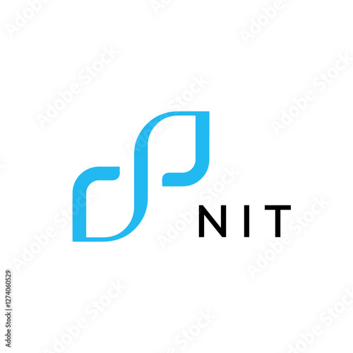 NIT Letter Initial Logo Design Template Vector Illustration