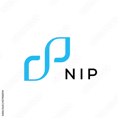 NIP Letter Initial Logo Design Template Vector Illustration