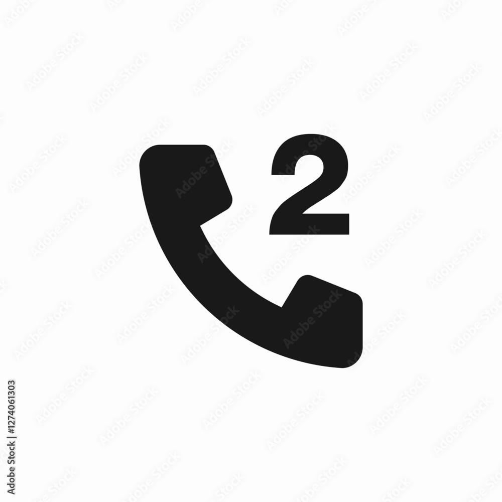 call second line icon sign vector call second line icon sign vector