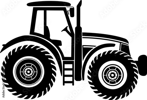 Fotografija Farm Tractor Silhouette Illustration