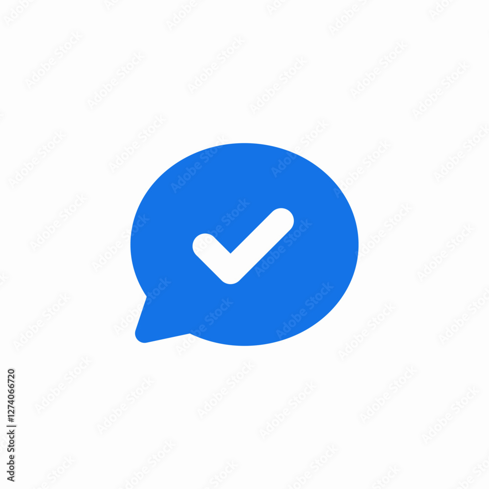 speech bubble check mark icon sign vector speech bubble check mark icon sign vector