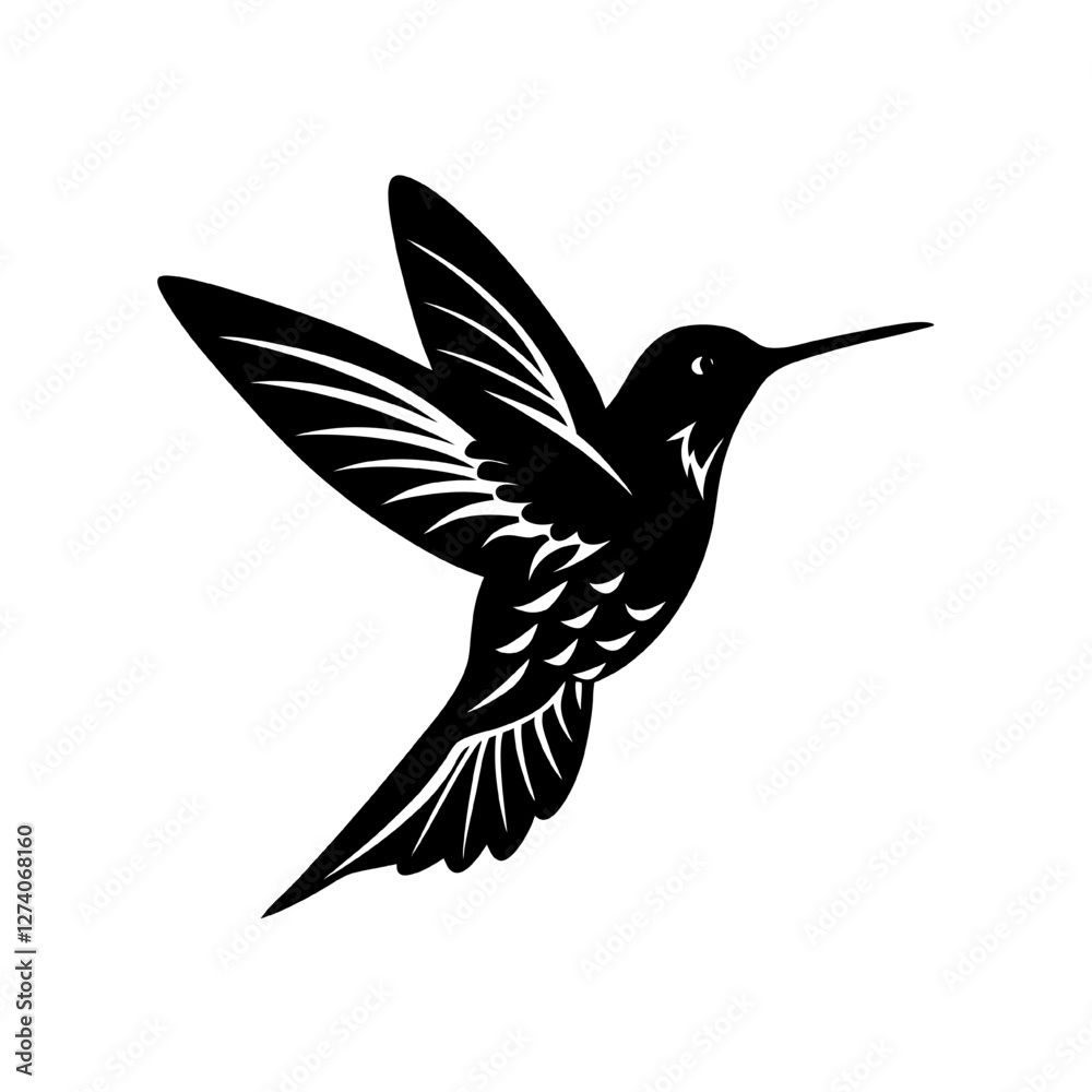 hummingbird silhouette vector hummingbird silhouette vector