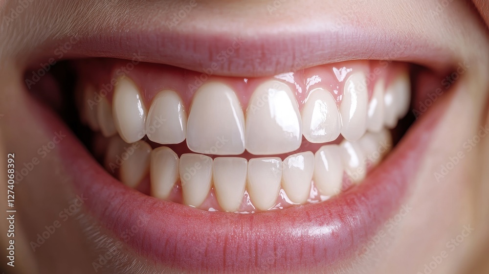 Fototapeta premium Bright and Healthy Smile with Radiant White Teeth