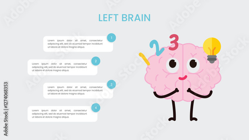 Left Brain Human Infographic Design Template