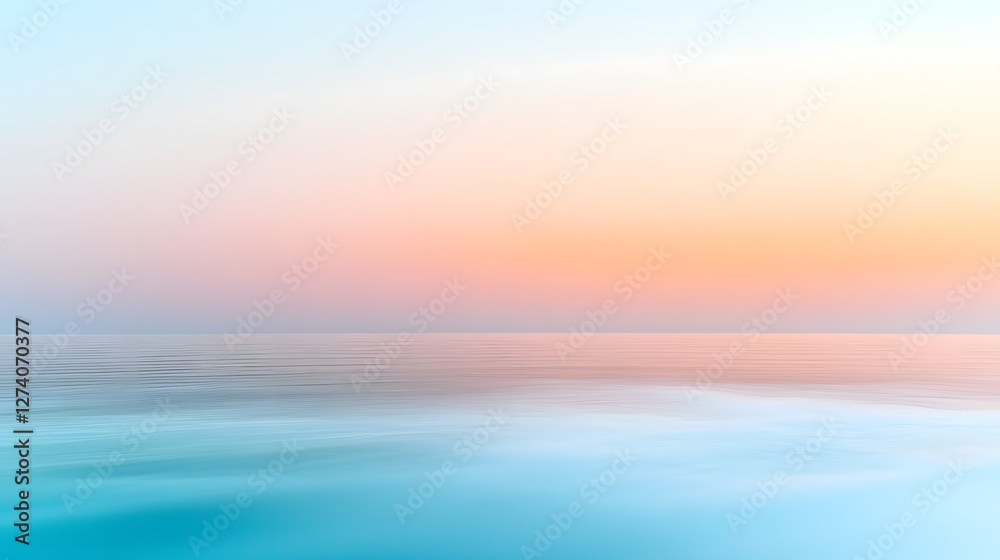 Obraz premium Serene misty gradient blending delicate pastel tones in a soothing, 