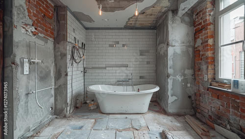 Dirty toilet is in a bathroom with a wall that is covered in peeling pain