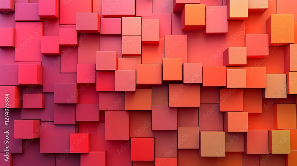 Abstract Red Orange Cube Geometric Pattern Design Abstract Red Orange Cube Geometric Pattern Design