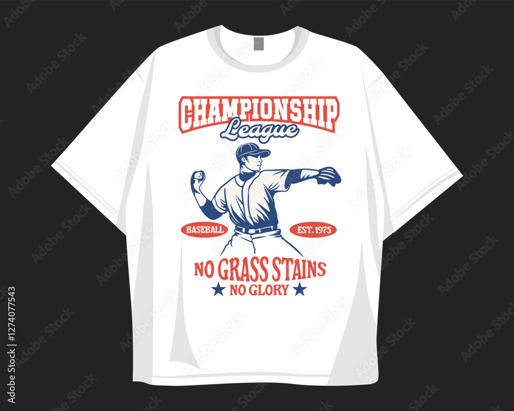 Championship league, Vintage baseball graphic t shirt design for print