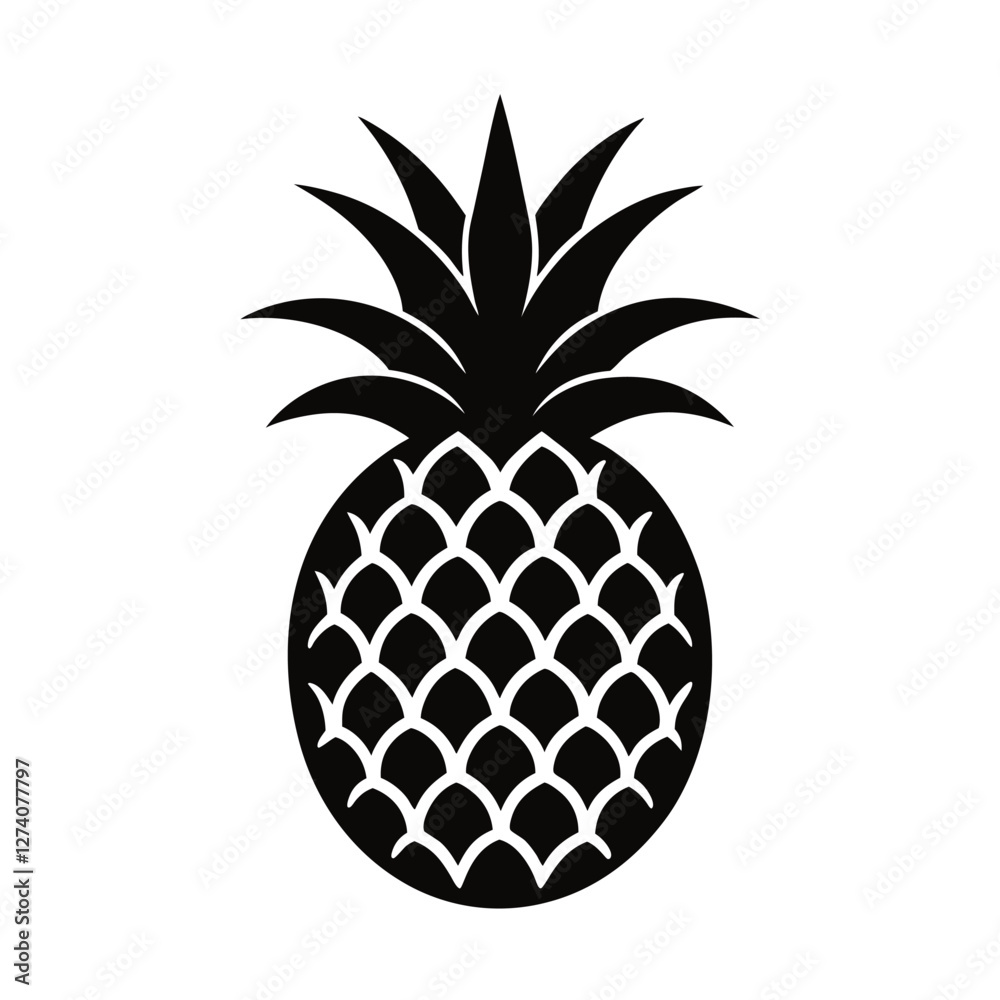Obraz premium pineapple vector illustration