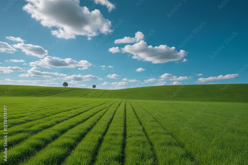 arafed field of grass with a lone tree in the distance arafed field of grass with a lone tree in the distance