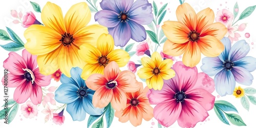 Dreamy Pastel Petals with Artistic Paintbrush Strokes