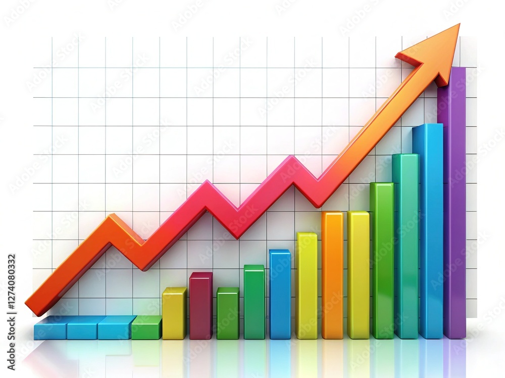 Dynamic Line Graph with Upward Trend Dynamic Line Graph with Upward Trend