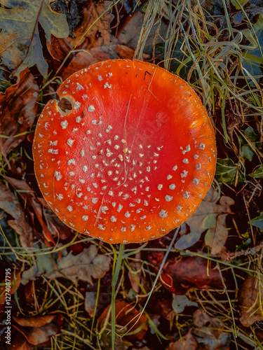 Obraz na płótnie fly agaric mushroom in the forest w salonie