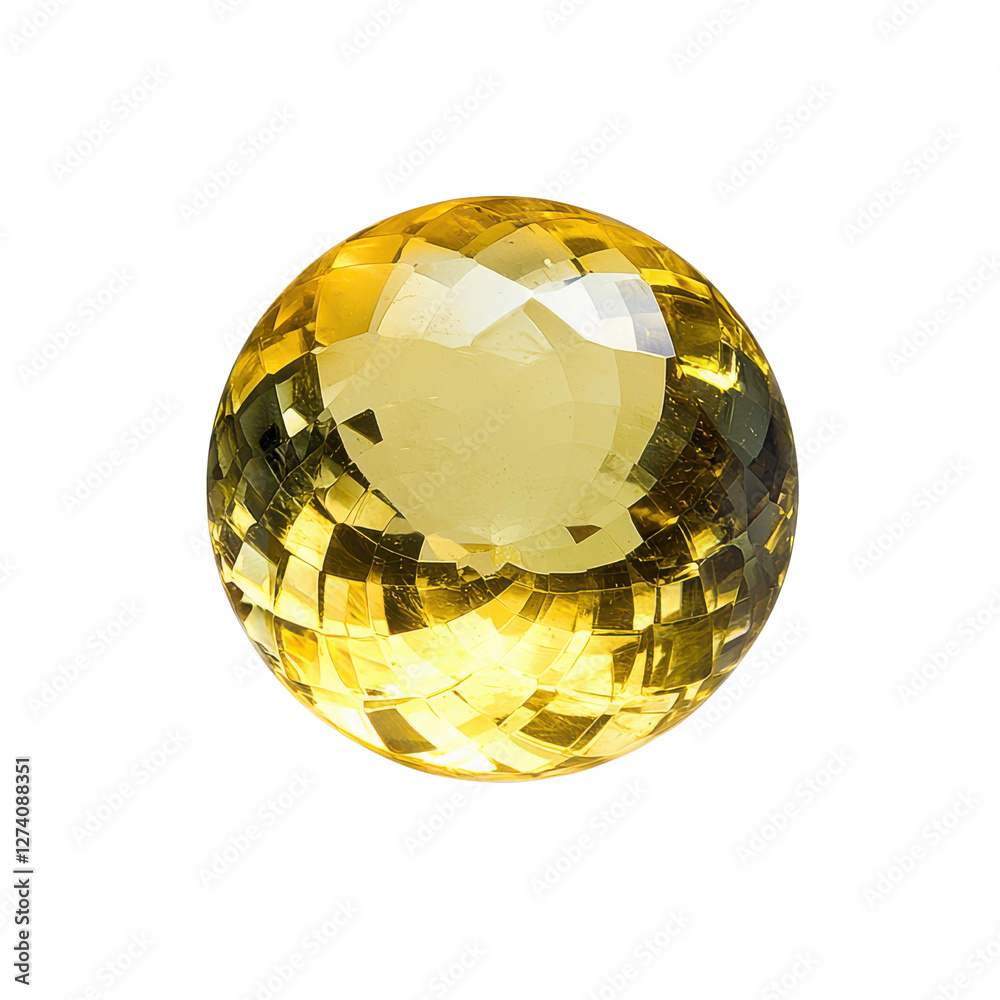 Polished Yellow Gemstone Orb with Reflections and Depth Capturing Light in Transparent, Vibrant Colors on a Transparent Background Polished Yellow Gemstone Orb with Reflections and Depth Capturing Light in Transparent, Vibrant Colors on a Transparent Background