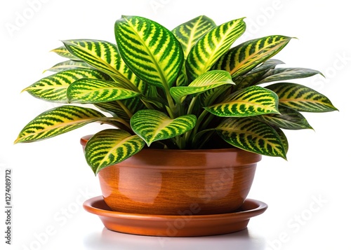 Stylish Ravenea Rivularis plant pot.  Perfect for modern home decor. photo