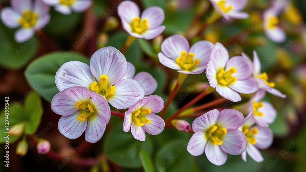 Obraz premium Oxalis Albicans: Delicate White Wood Sorrel Blossom
