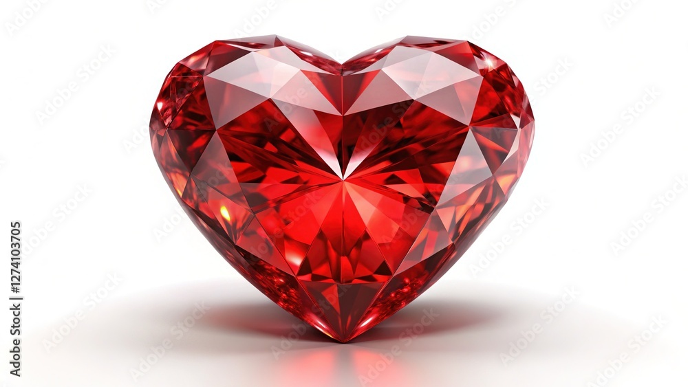 Red Heart-Shaped Diamond Gemstone Red Heart-Shaped Diamond Gemstone